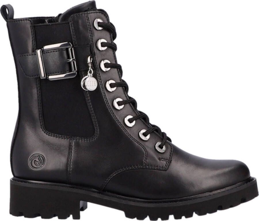 Remonte D8668-00 dames veterboots sportief zwart