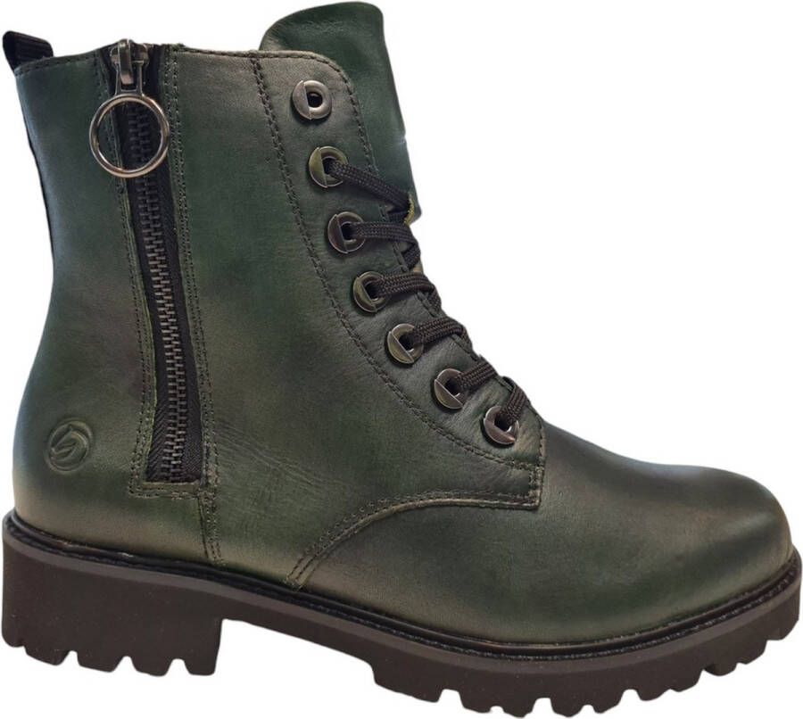 Remonte D8671-55 dames veterboots sportief groen