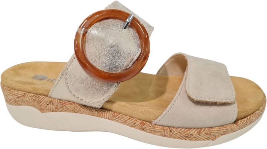 Remonte -Dames beige slippers & muiltjes