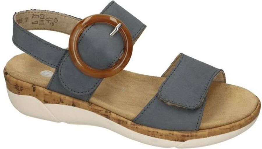 Remonte Comfortabel Sandalen Plat licht blauw