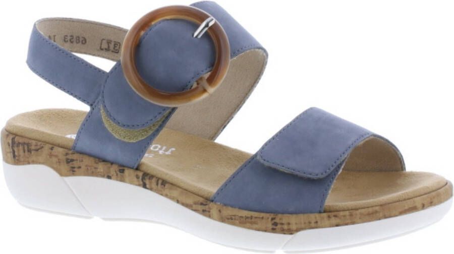 Remonte Comfortabel Sandalen Plat licht blauw