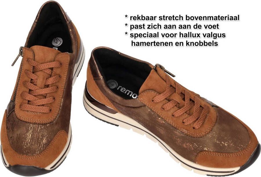 Remonte -Dames bruin sneakers