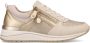 Remonte Beige Metallic Glitter Sneaker met Rits Beige Dames - Thumbnail 1