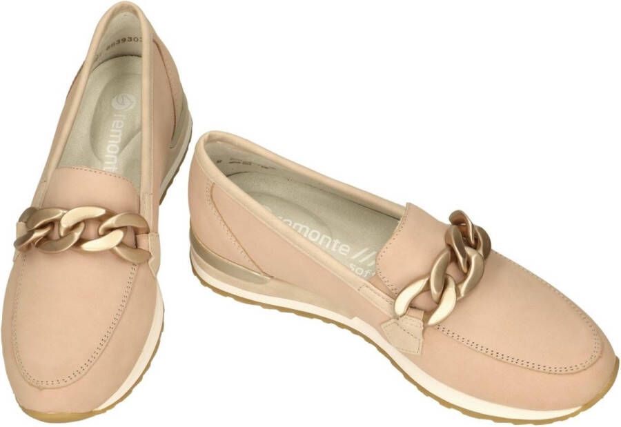 Remonte -Dames oud roze ballerina's & mocassins