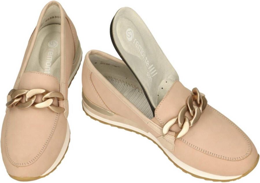 Remonte -Dames oud roze ballerina's & mocassins