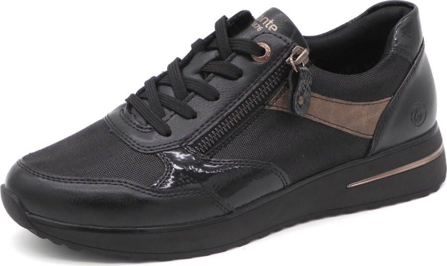 Remonte Dames Sneaker D1G08-03 Zwart Combi