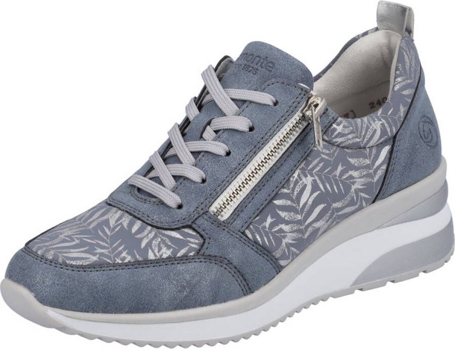 Remonte Blauwe Sneakers met Bladerenmotief voor Dames Blue Dames - Foto 4