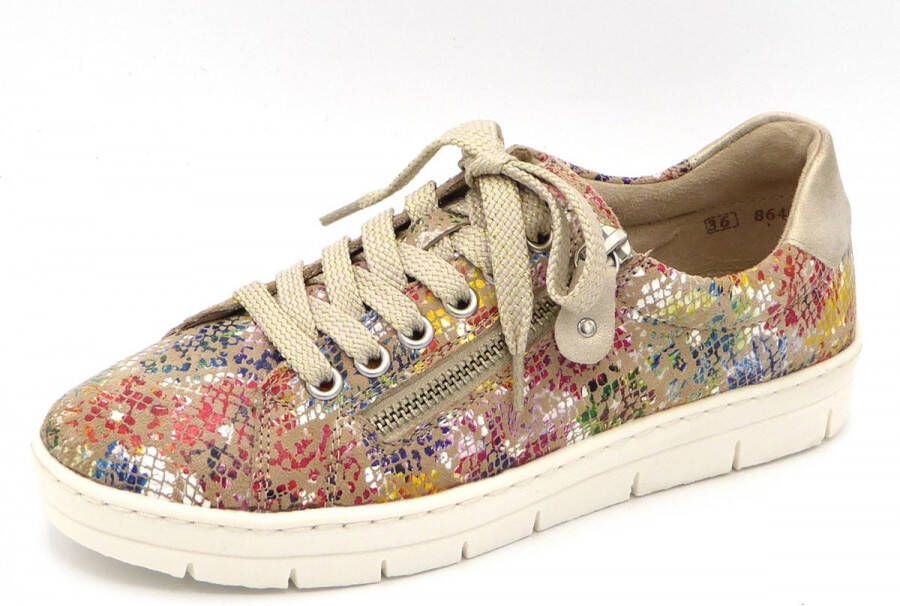 Remonte Dames Sneaker D5800-89 Beige Multicolour