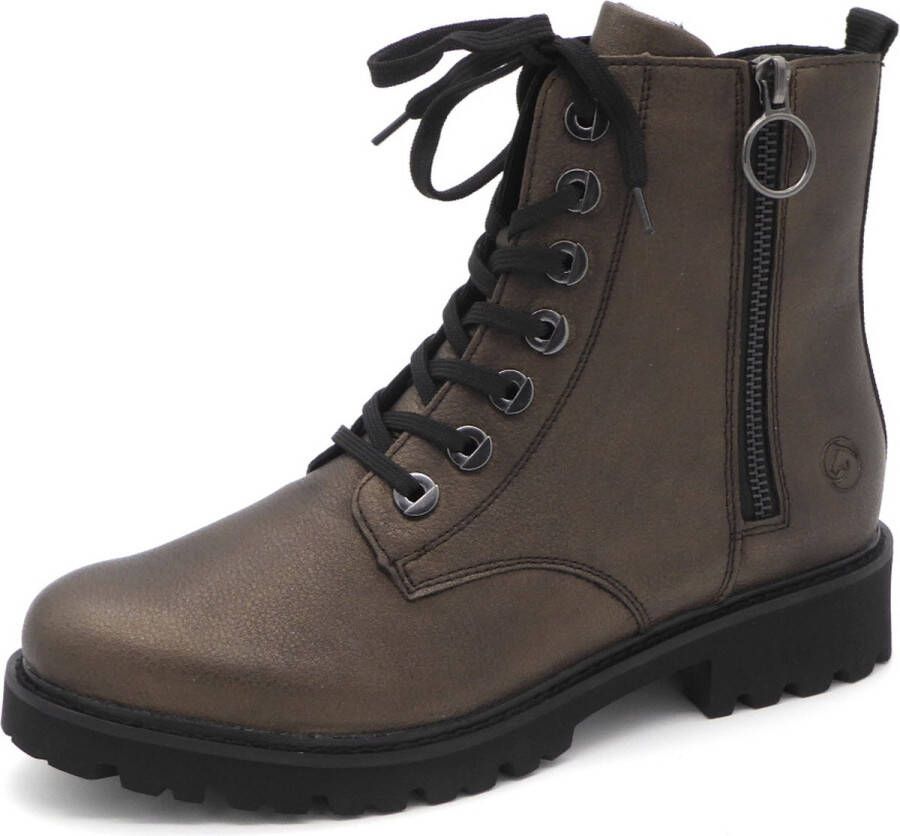 Remonte D8671 92 Dames Veterboots Brons Metalli