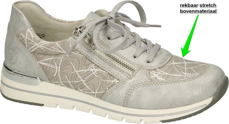 Remonte Dorndorf Remonte Sneaker Met Stretch Dames Grijs Zilver