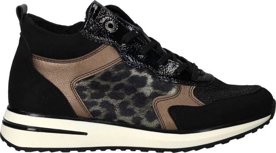 Remonte Zwarte hoge sneaker met warme voering Multicolor Dames