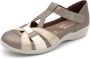 Remonte Dames T-bandschoen R7601-90 Metalli Beige - Thumbnail 1