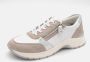 Remonte Comfortabele witte sneaker met beige en zilveren accenten Multicolor Dames - Thumbnail 4