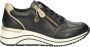 Remonte Stijlvolle Comfort Sneaker met Gouden Accenten Black Dames - Thumbnail 1