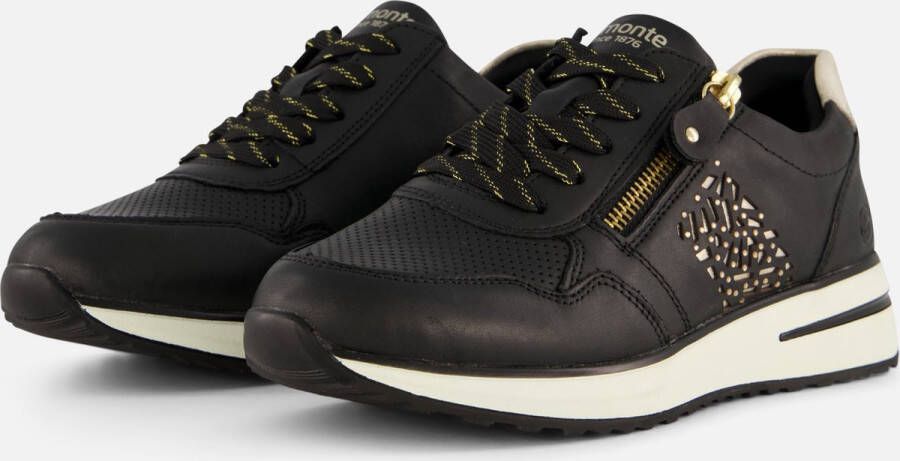 Remonte Zwarte Lite 'n Soft Sneakers met Gouden Details Black - Foto 1