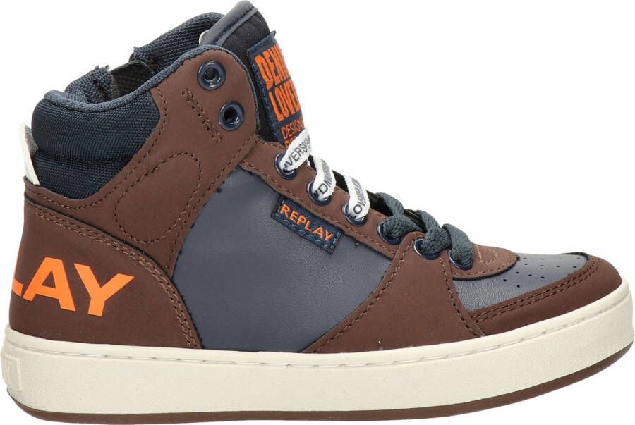 Replay JZ190051S Kinderen Half-hoogJongensKindersneakers Bruin - Foto 3