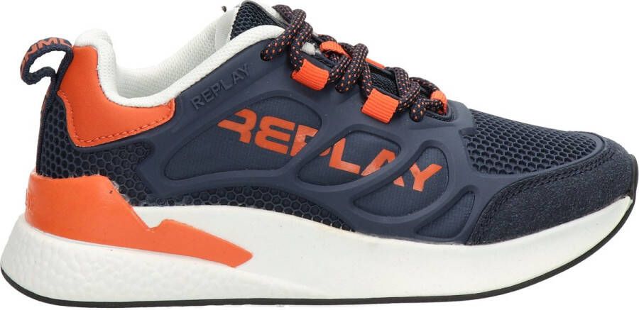 Replay Maze Jr. jongens sneaker Blauw multi