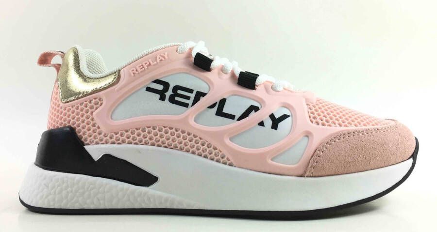 REPLAY Maze Jr. sneakers lichtroze wit - Foto 2