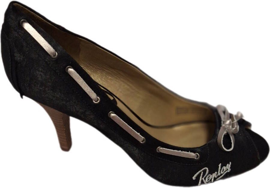 Replay PRACHTIGE PUMP IN SOFT LEDER- WOODENLOOK HAK VAN CIRCA