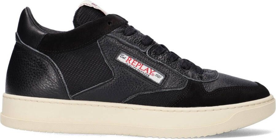 Replay Reload Cordoba Hoge sneakers Leren Sneaker Heren Zwart