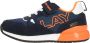 Replay SHOOT JR-1 suede sneakers donkerblauw oranje Logo 30 - Thumbnail 3