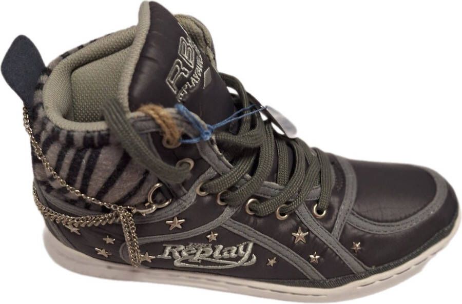 Replay -SNEAKER-MISOU-DRK GREY-LEDER