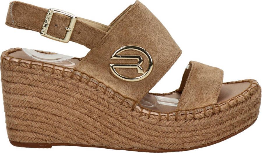 Replay Susan Micro Met Sandalen Touwzool Beige