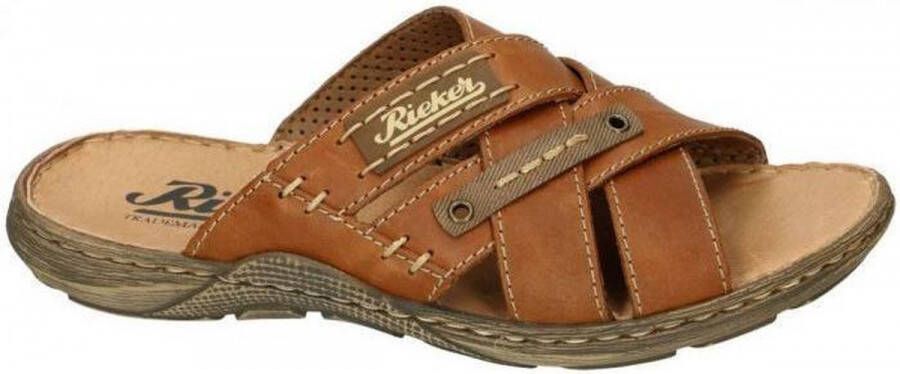 Rieker 22090-25 pantoffel slippers cognac caramel