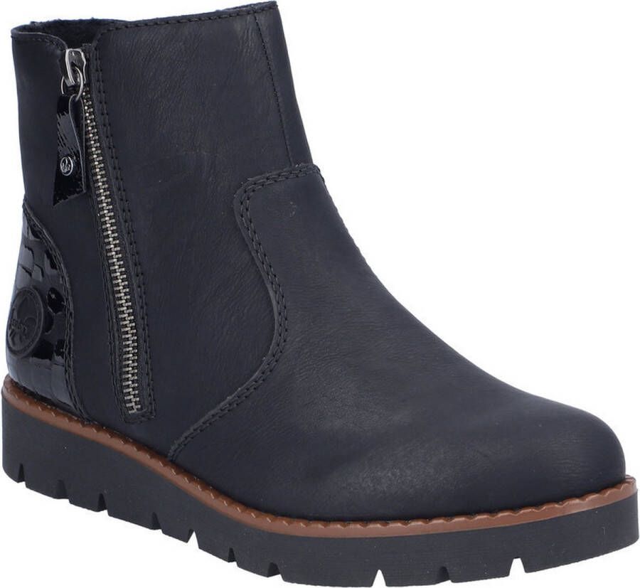 Rieker Boots zonder sluiting enkellaars casual laarzen met binnenrits