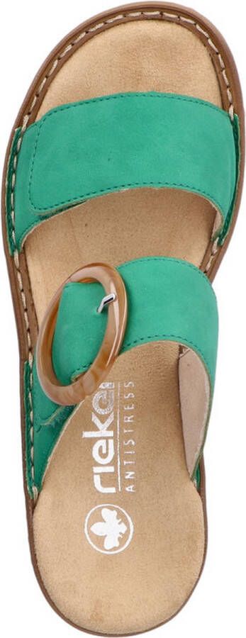 Rieker Groene Zomer Slipper met Gesp Green Dames