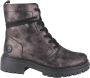 Rieker Metallic Veterschoen met Teddy Voering Black Dames - Thumbnail 1