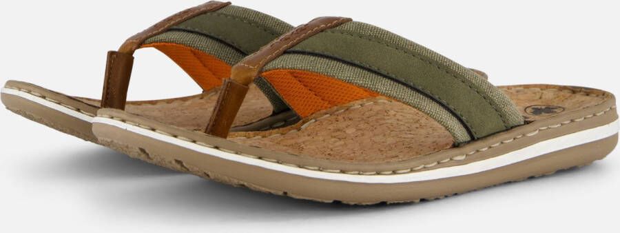 Rieker Groene en Oranje Comfort Slippers Green Heren