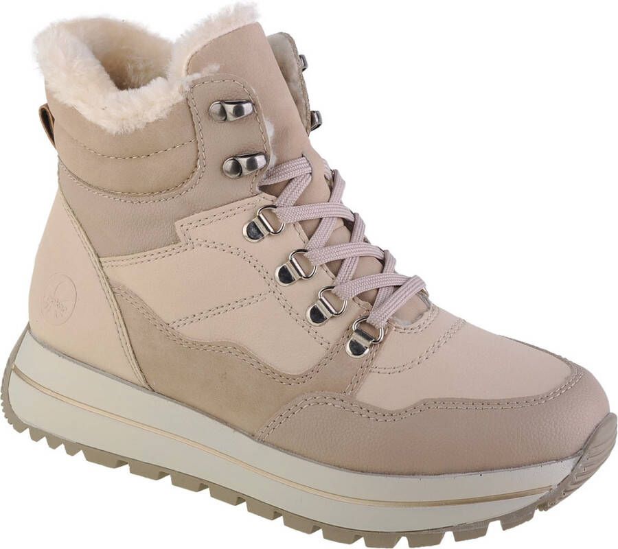 Rieker Beige Casual Gesloten Dameslaarzen Middelhoge Beige Dames