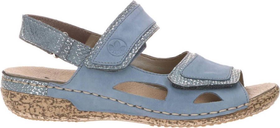 Toestemming ziek moreel Rieker Comfortabel Sandalen Plat licht blauw - Schoenen.nl