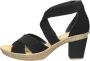 Rieker Zwarte Synthetische Hoge Hak Sandalen Black Dames - Thumbnail 2