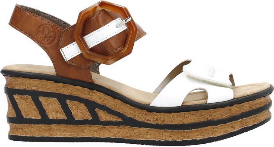 Rieker Trendy Platform Sandaal met gesp Multicolor Dames