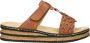 Rieker Heren Cognac Synthetische Slipper Bruin Heren - Thumbnail 1