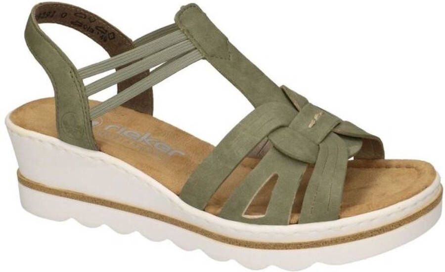 Rieker -Dames groen olijf sandalen