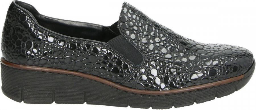 Rieker Elegante Grijze Gesloten Loafers Damesschoenen Black Dames