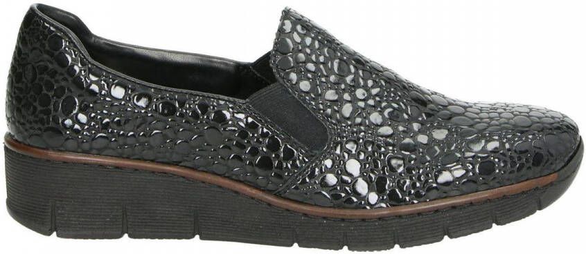 Rieker Elegante Grijze Gesloten Loafers Damesschoenen Black Dames