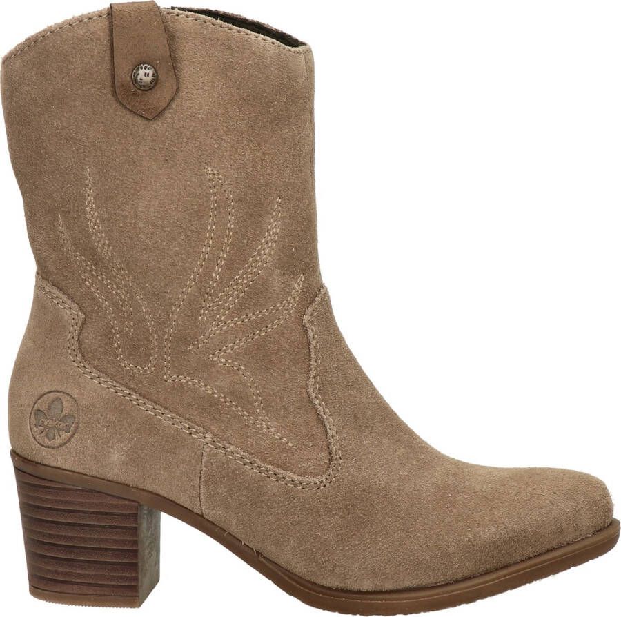 Rieker Elegant Western Style Dames Enkellaarsjes Beige Dames