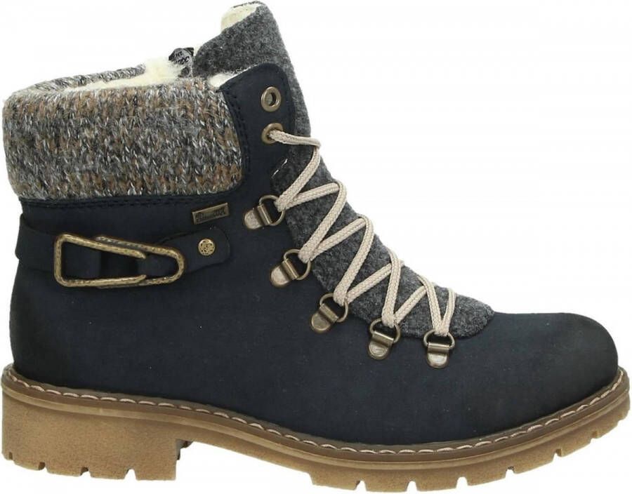 Rieker Blauwe Veterschoenen voor Dames Blauw Dames