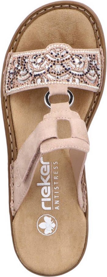 Rieker -Dames oud roze slippers & muiltjes