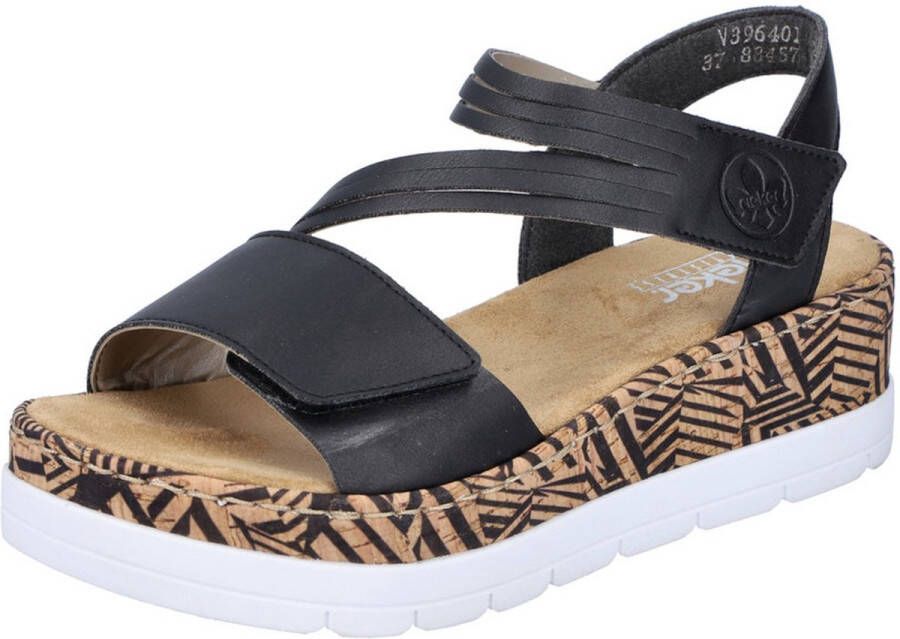 Rieker Elas Sandalen zwart Synthetisch Dames