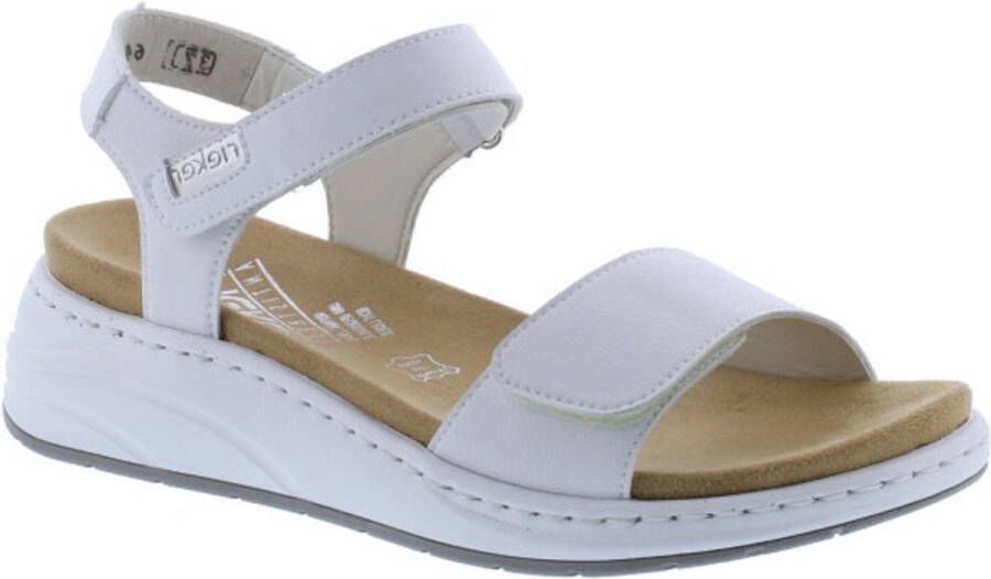 Rieker Stijlvolle platte sandalen White Dames