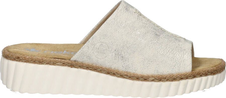 Rieker Slipper 69288-60 Beige Zilver