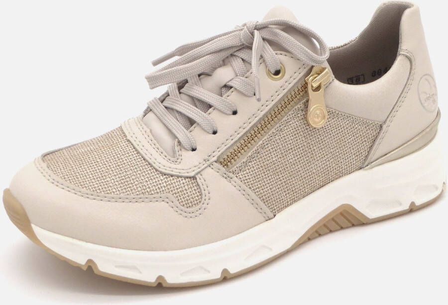 Rieker Beige Sneaker met Gouden Details Multicolor Dames