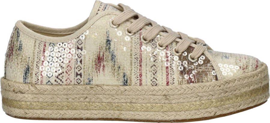 Rieker Espadrille Sneaker met zomerse print Multicolor Dames