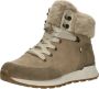 Rieker Warm Gevoerde Leren Veterschoenen Beige Dames - Thumbnail 2