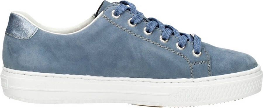 Rieker Dames veterschoenen Laag licht blauw